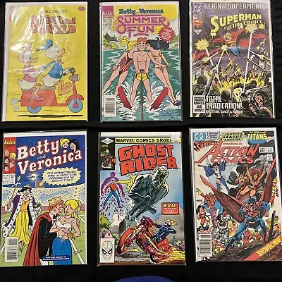 LOT OF 6 VINTAGE 60’s 70’s 80’s & 90’s COMIC BOOKS SEE PHOTOS Lot E • $12.99