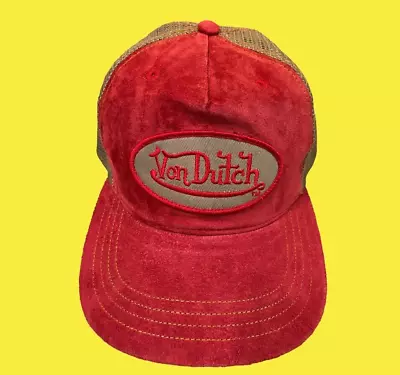 Von Dutch Trucker Authentic  Hat Snapback Red • $24