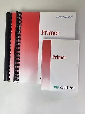 Math U See Primer Student Text Teacher Manual & Dvd Set 2004 • $21.99