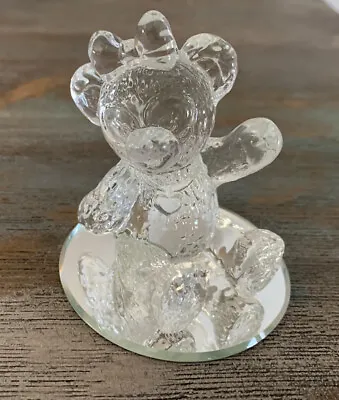 Rare Crystal DISNEY WORLD Arribas Brothers Shelliemay Disney Bear Figure 2.5  • $150