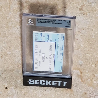 $995 • Buy Feb 9 1992 Michigan Basketball Ticket Vs Notre Dame - Fab 5 First Ever Start 