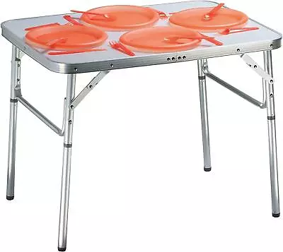 £22.95 • Buy Folding Camping Table Aluminium Picnic Portable Adjustable Party Bbq Outdoor