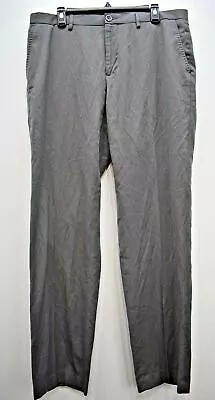 Marc Anthony Mens Gray Straight Leg Comfortable Slim-Fit Dress Pants 36 X 34 • $15.38