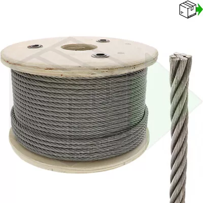 £329.95 • Buy  Stainless Clear Black Coated Galvanised Steel Wire Rope Lifting Metal Cable