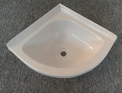 £16.99 • Buy Caravan Motorhome Boat Bathroom White Plastic Corner Vanity Sink Bowl SN9