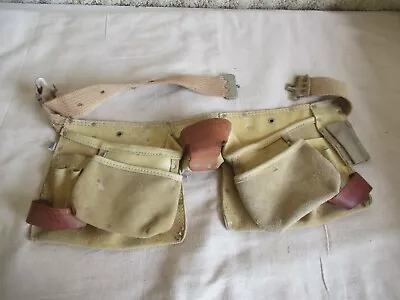 Rooster Products R-427-601 Suede Leather Carpenter Tool Belt With Pouch Pouches • $19.99