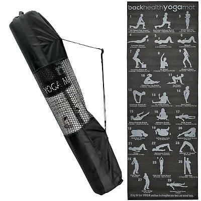 Yoga Mat Gym Exercise Thick Fitness Physio Pilates Soft Mats Non Slip Carrier  • £9.99