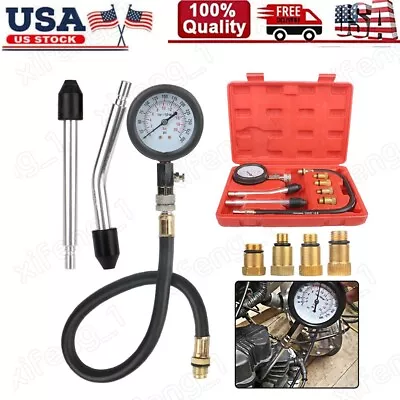 Cylinder Compression Tester Gas Petrol Engine Gauge Tool Kit For Car Motorcycle  • $17.99