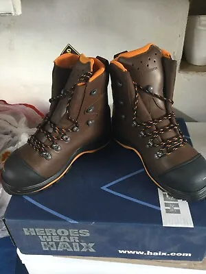 Haix Trekker Mountain 2.0 Brown Waterproof Chainsaw Safety Work Boots UK SIZE 6 • £189