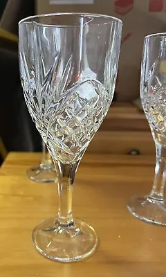 Vintage Crystal Wine Glasses Set Of 4 • $5
