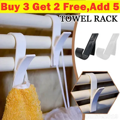 £1.98 • Buy 2pcs Hanger For Heated Towel Radiator Rail Bath Hook Holder Cloth Scarf Hangers*