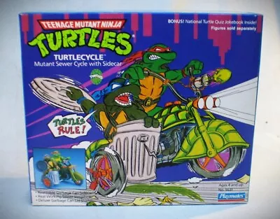 Vintage 1989 TMNT TurtleCycle Mutant Sewer Cycle With Sidecar  MIB • $175