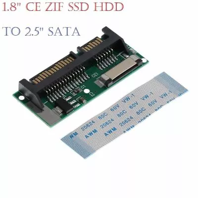 £3.48 • Buy 1.8  LIF ZIF CE SSD HDD To 7+15 Pin SATA Adapter Converter Cable Lead UK A++