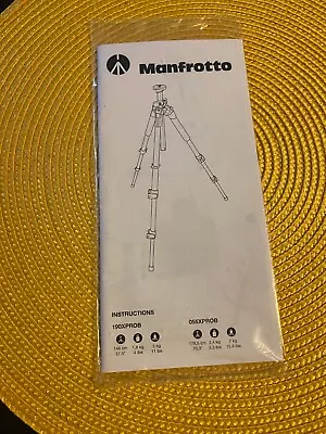 Manfrotto Instructions 190XPROB / 055XPROB • $6
