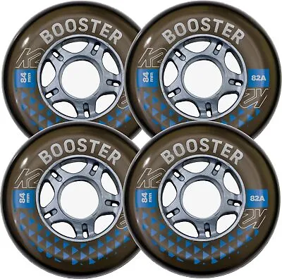 K2 Skate Booster 84mm/82A 8-Wheel Pack With ILQ 7 Bearings Smoke • $77.14