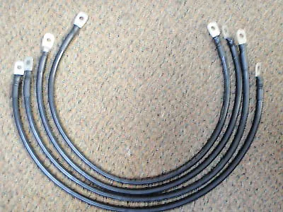 Battery Cable 4 Gauge 12  1ft Black Set Of 4 Cable Wire Tinned Marine Boat Wire • $29.65