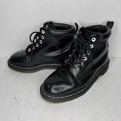 Doc Dr Martens 939 Ben Boots Size US 7W 6m Black Leather White Stitch *Read • $31.99