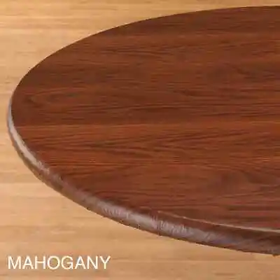 Fitted Vinyl Wood Grain Table Cover 40 -44  45 -56  Round 42  X 68  Oval/Oblong • $26.49