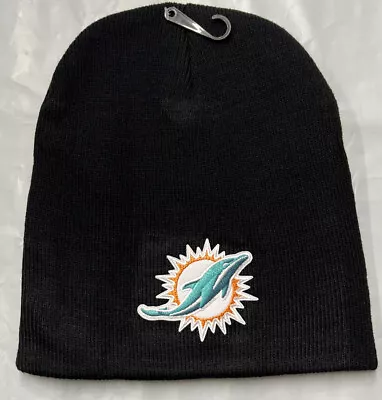 Miami Dolphins Black Winter Hat Cap Beanie • $14.99