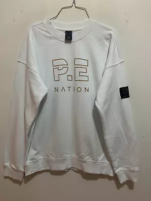 New With Defect! Pe Nation Heads Up Metallic Sweatshirt Oversized Fit Jumper Top • $42.99