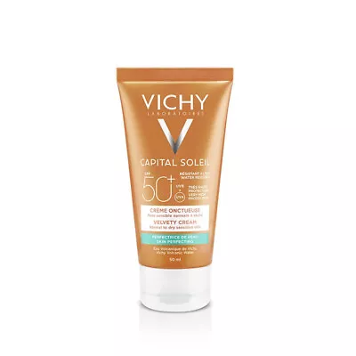 VICHY Capital Soleil Velvety Face Protection Cream SPF 50+ 50 Ml • $23.89