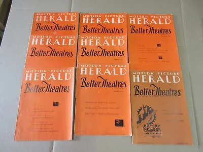 Vintage Motion Picture Herald Better Theatres Magazine Lot Of 8 Magazines    9 • $311.20