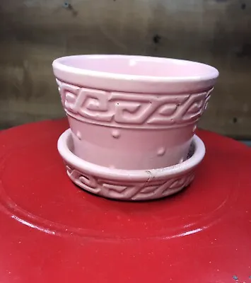Vintage McCoy Pottery Pink Floral Planter 3 Inches Tall • $22
