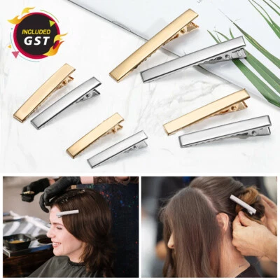 $6.17 • Buy UP To 100x DIY Hair Clips Blank Alligator Silver Metal Accessories Kids Women AU