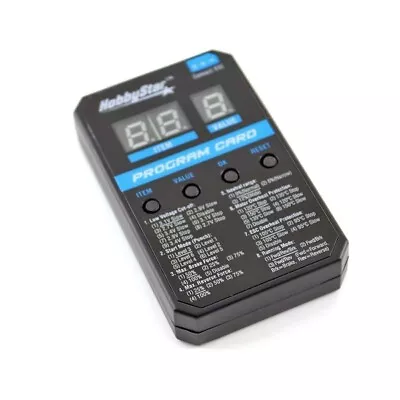 $14.99 • Buy HobbyStar V2 LED Program Card For Use With V2 Brushless ESC's