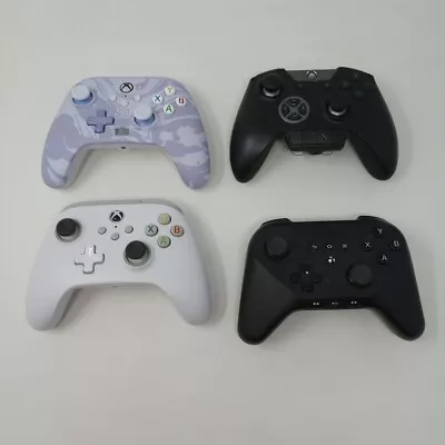 Lot Of 4 Xbox Gaming Controllers (Parts / Repair) (Various Button Issues) • $27