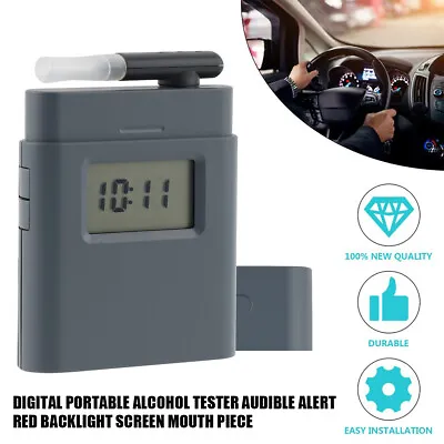 £10.99 • Buy New Police LCD Digital Breath Alcohol Analyzer Tester Breathalyzer Test Detector