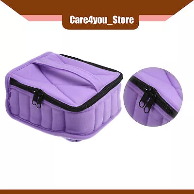 Item Of 1 Nail Polish Carrying Case Organizer Nylon Purple For 30 Bottles 15ml • $12.68