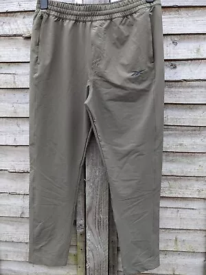 Mens Reebok Khaki Water Resistant Walking / Hiking Trousers / Pants Size L (W36) • £25