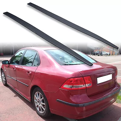 FYRALIP Matte Black Side Skirt Extension Panel Lip For Saab 9-3 2nd Sedan 02-08 • $227.50