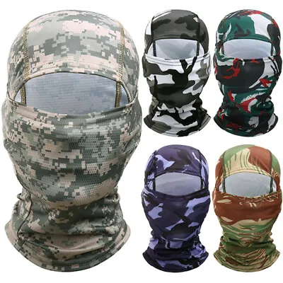 Camo Balaclava Face Mask UV Protector Neck Gaiter Hood Tactical Shiesty Ski Mask • $2.99