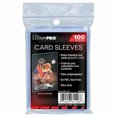 100 Ct Ultra Pro Trading Card Protector Sleeves Penny Pokemon AFL MTG Magic • $4.80