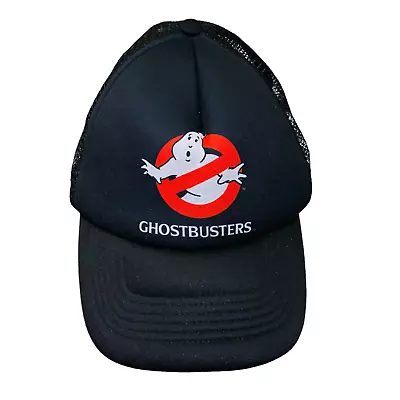 Ghostbusters Cap Unisex Adjustable Black Mesh Snapback One Size Fits All 2016 • $27.95