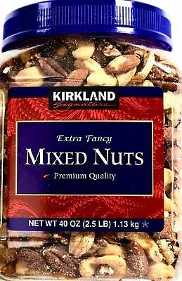 Kirkland Signature Mixed Nuts Almonds Cashews Brazil Macadamia Pecans 40 Oz • $26.38