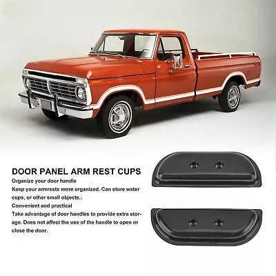 New 1pair Door Panel Arm Rest Cups Metal Cup Holder Parts For Ford Truck F‑100 • $35.55