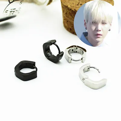 SUGA Bangtan Boys Punk Stainless Steel Earrings Kpop New FR725 • £4.79