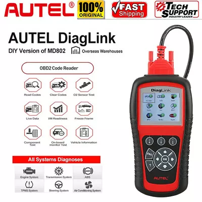 Autel Diaglink OBD2 Scanner ABS SRS Engine Oil EPB Code Reader Diagnostic Tool • $99