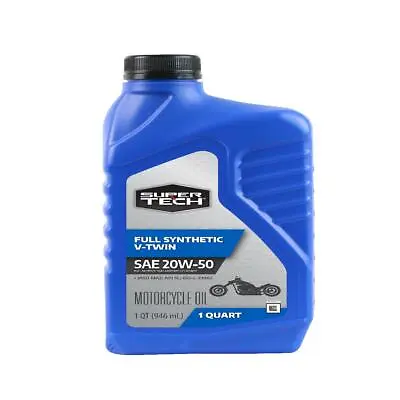 Super Tech Full Synthetic Sae 20W-50 V-Twin Motorcycle Oil 1 Quart • $22.26