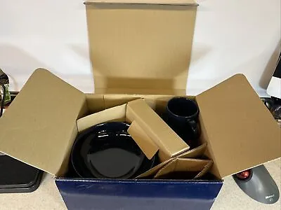 Mikasa Elite Palette Navy 4 Pc Place Setting NIB • $19.99