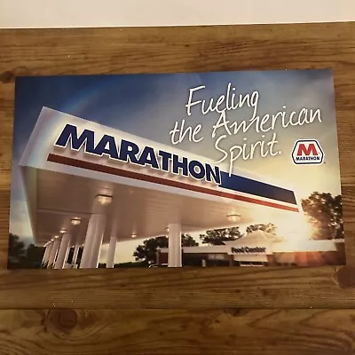 Marathon Gas Station Oil Advertising Plastic Sign • $9.99