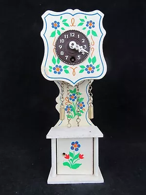 Cuckoo Clocks Miniature Mini Black Forest Germany Wind Grandfather RUNS White • $48.99