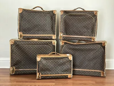 Louis Vuitton Group 5 Pullman Suitcases Monogram Canvas Soft Luggage Garment • $2850