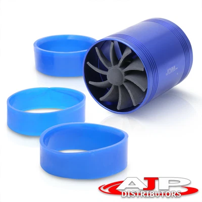 $19.99 • Buy 3  Racing Air Intake Turbonator JDM Dual Fan Gas/Fuel Saver Kit Blue For Honda