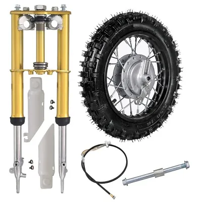 2.50-10'' Front Wheel Tyre +Front Forks For Honda CRF50 XR50 Yamaha TTR50 PW50 • $229.27