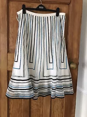 £14.99 • Buy Coast Skirt 18 Cream With Design Net Top Lined