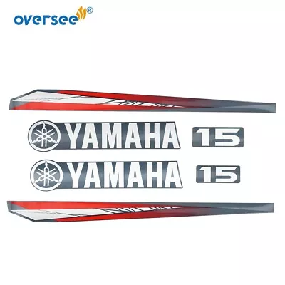 Top Cowling Sticker Kit For Yamaha Outboard Motor 15HP Graphics 63V-W0070-11-00 • $25.50